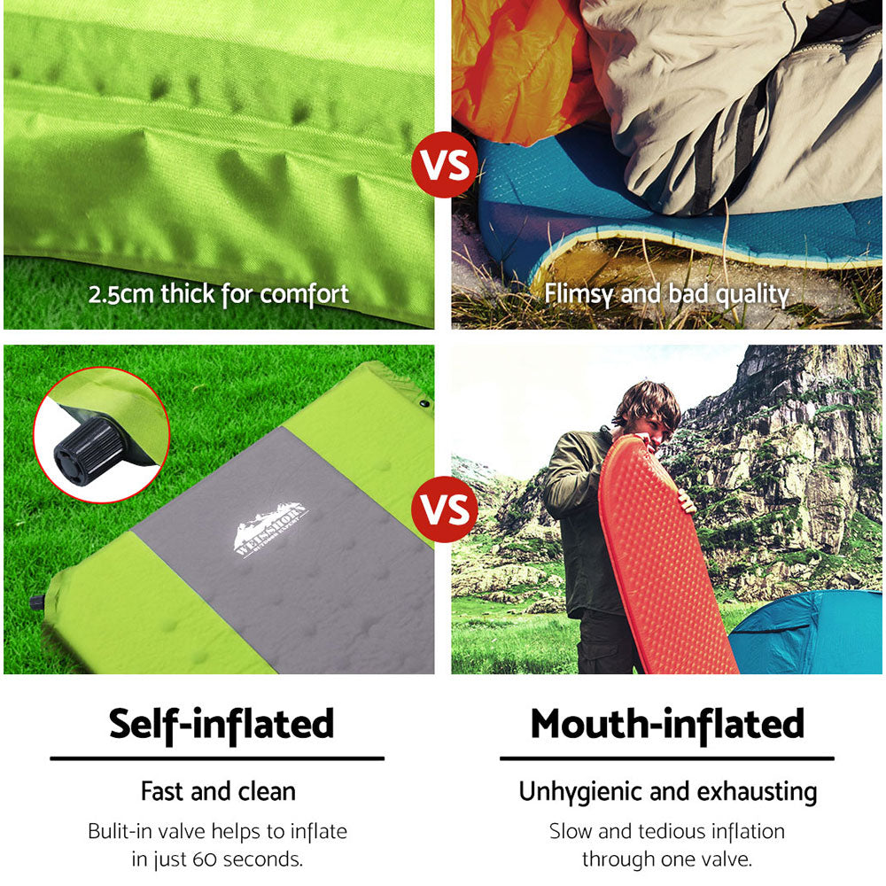 Weisshorn Self Inflating Mattress Camping Sleeping Mat Air Bed Pad