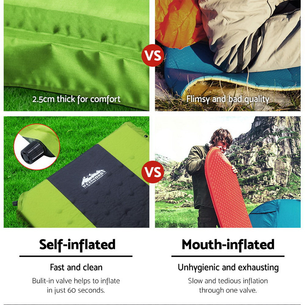 Weisshorn Self Inflating Mattress Camping Sleeping Mat Air Bed Pad