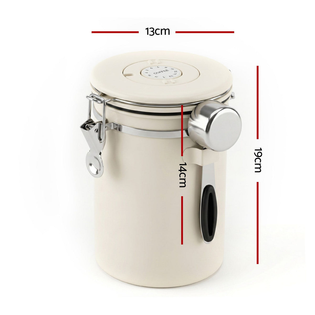 5-Star Chef Stainless Steel Coffee Canister, 1.8 L