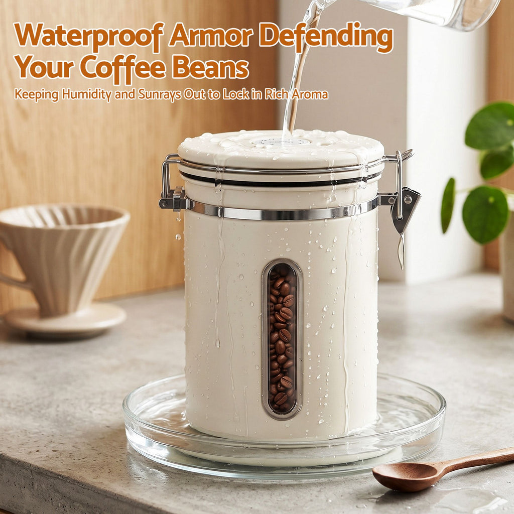 5-Star Chef Stainless Steel Coffee Canister, 1.8 L