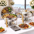 5-Star Chef 5L Chafing Dish Set 2-Pack, Food Warmer Catering Server