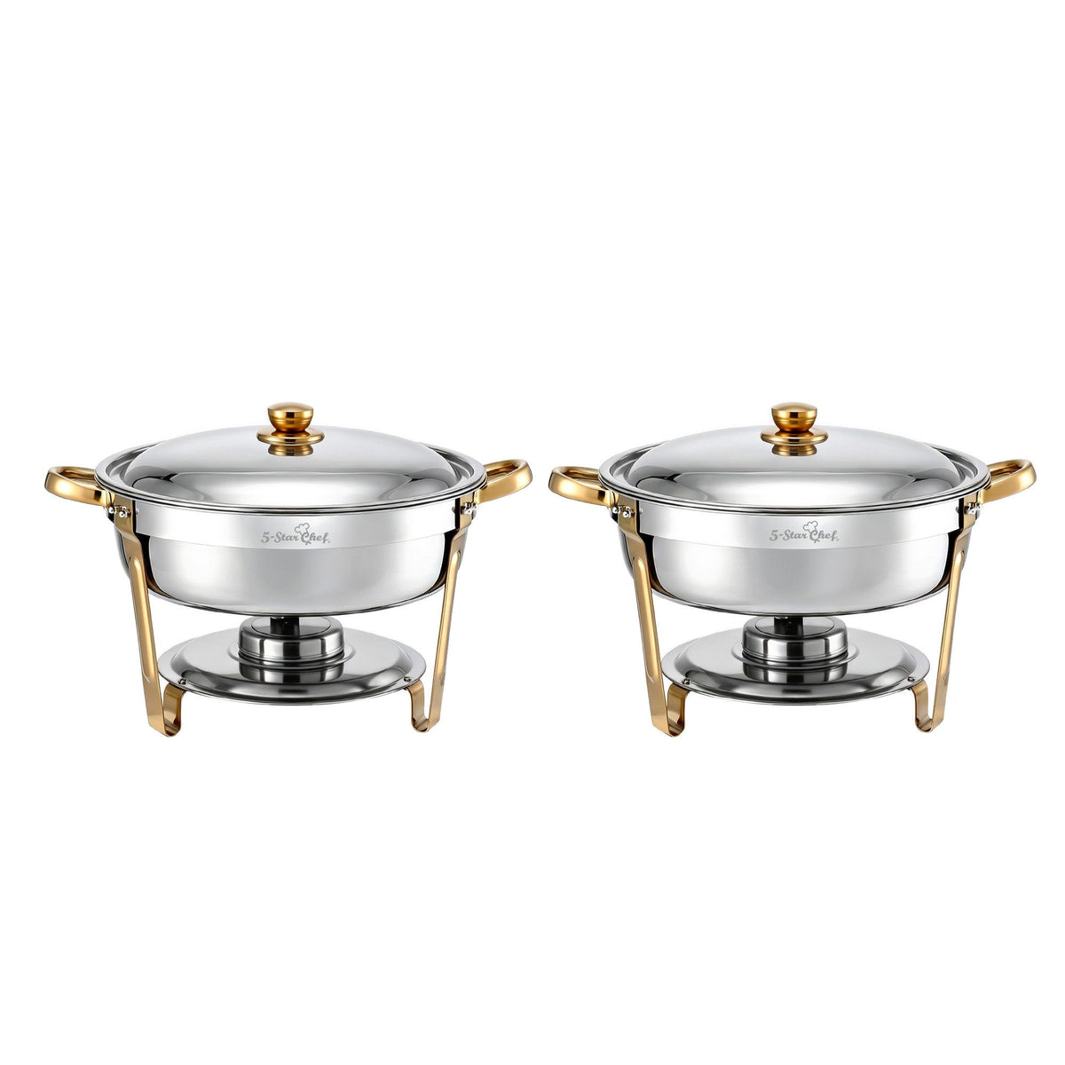 5-Star Chef 5L Chafing Dish Set 2-Pack, Food Warmer Catering Server