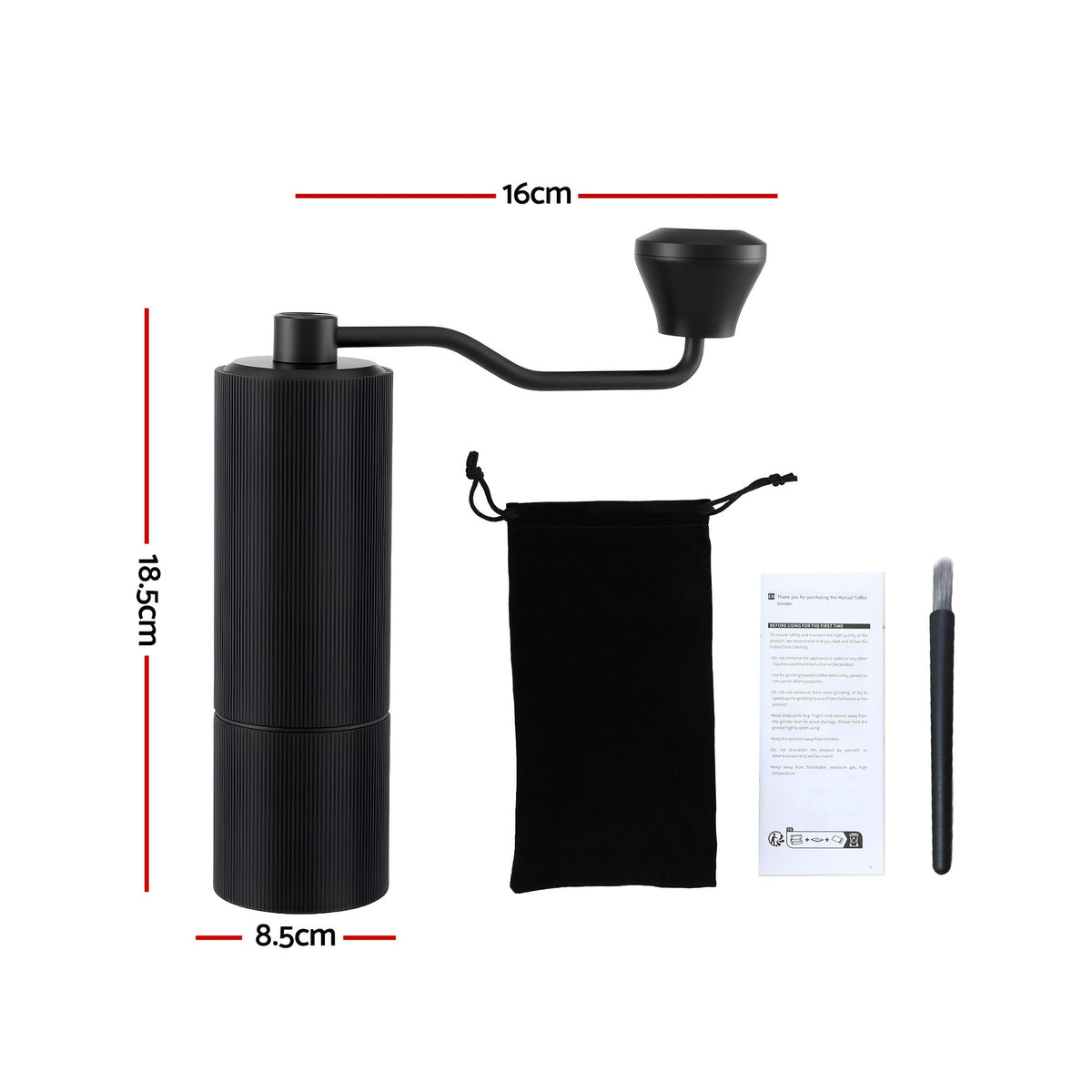 Devanti Manual Coffee Grinder with 24 Settings