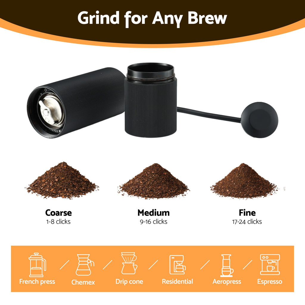 Devanti Manual Coffee Grinder with 24 Settings