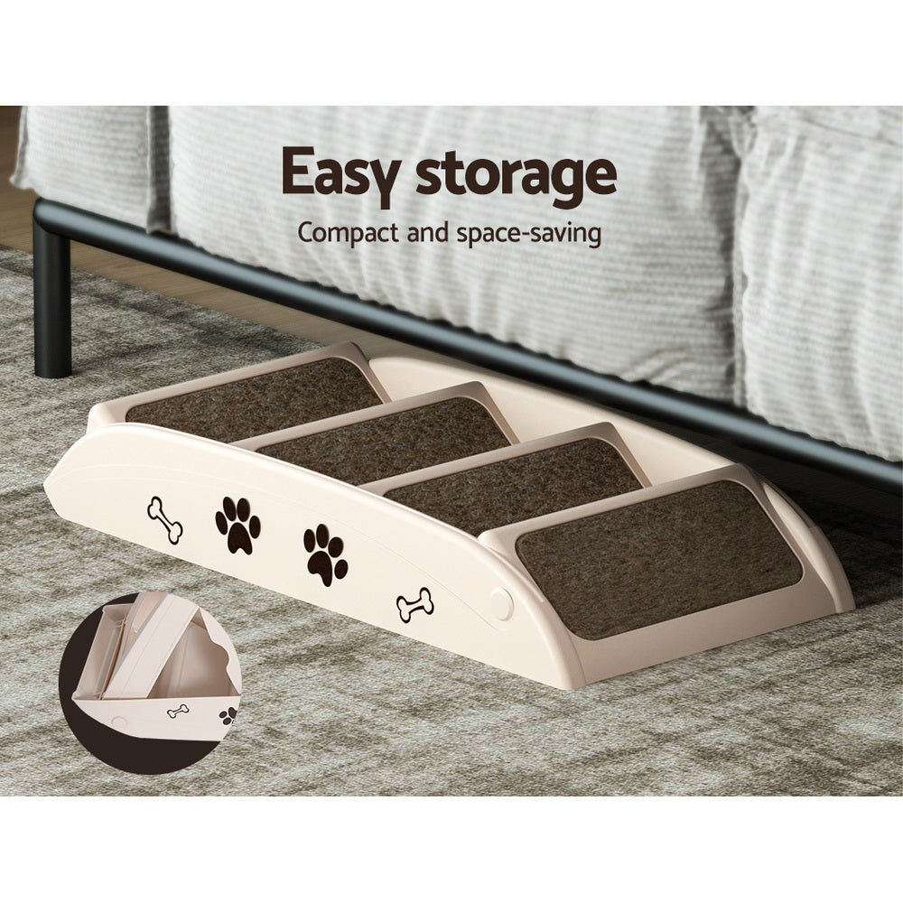 i.Pet Dog Ramp Steps For Bed Sofa Car Pet Stairs Ladder Portable