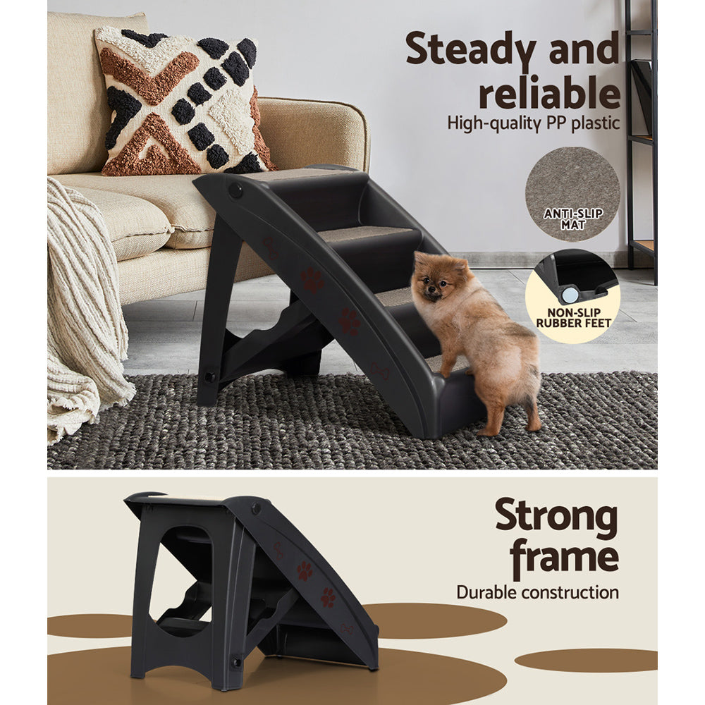 i.Pet Dog Ramp Steps For Bed Sofa Car Pet Stairs Ladder Portable