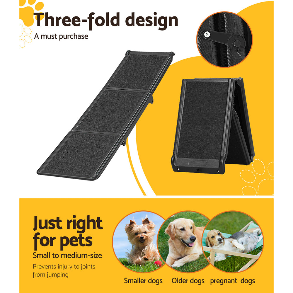 i.Pet Dog Ramp Pet Stairs Steps Car Travel SUV Ladder Foldable