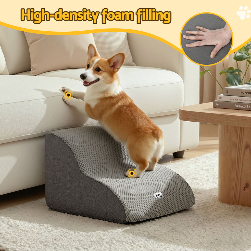 i.Pet Dog Ramp 2 Steps For Small Dogs Bed Sofa Car Foam Non-Slip Pet