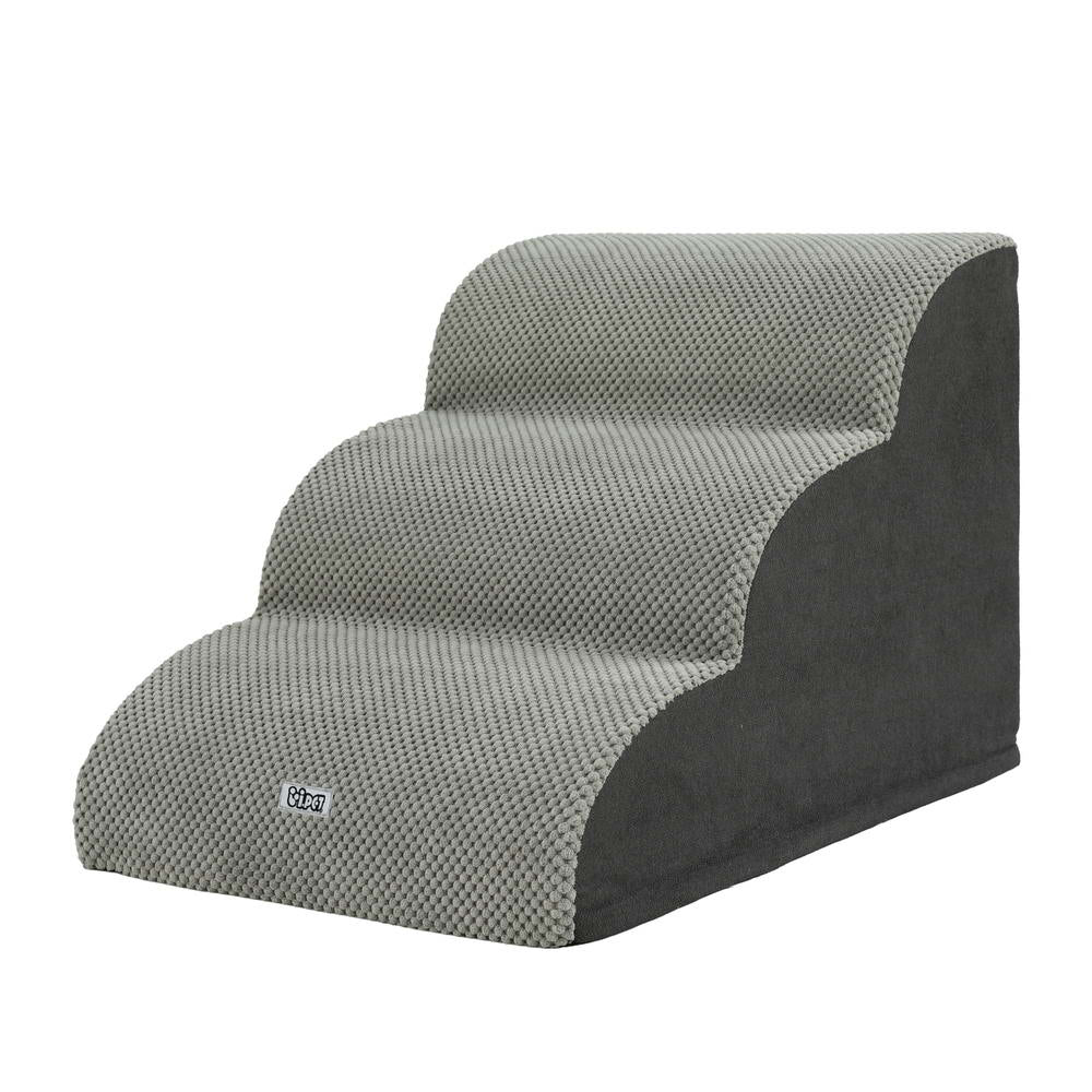 i.Pet Dog Ramp Steps Foam 3 Tier Pet Stairs For Bed Sofa Car Portable