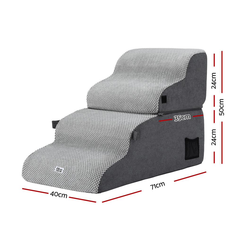 i.Pet Dog Stairs and Bed 2-in-1 Sofa Car Foam Non-Slip Washable Pet