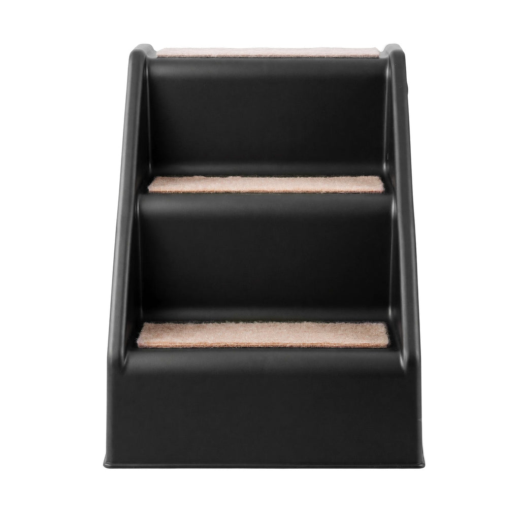 i.Pet Dog Ramp, 3 Steps, Black, Foldable, on a white background