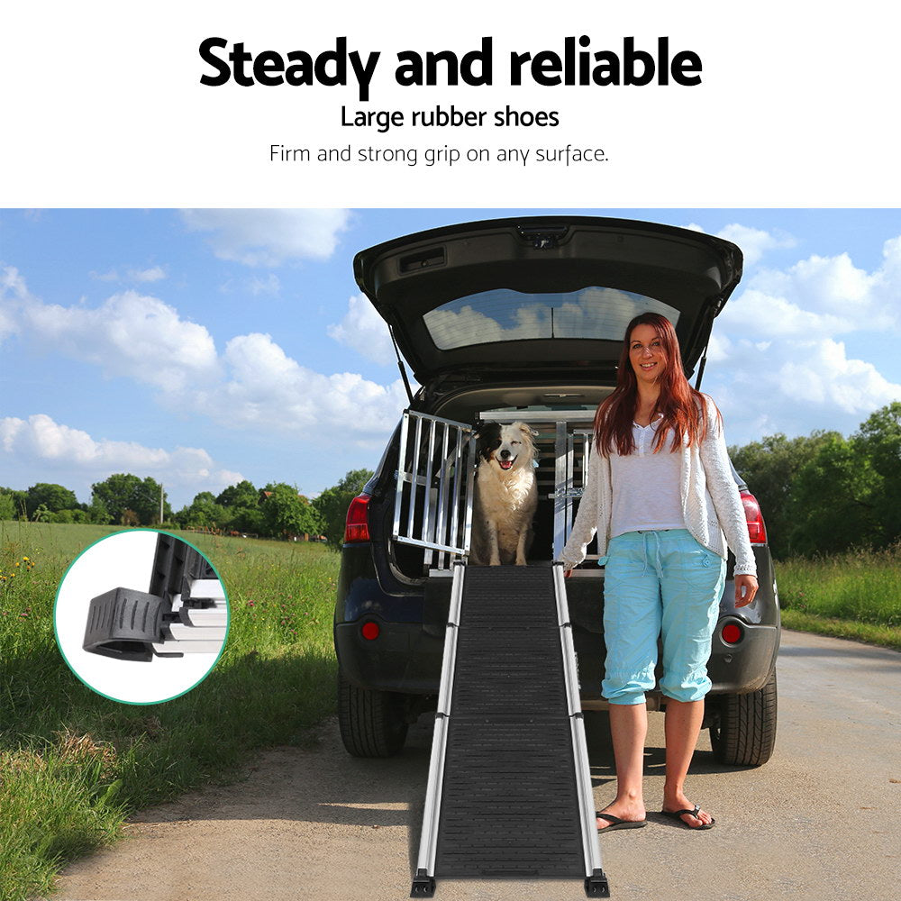 i.Pet Dog Ramp Pet Stairs Steps Car SUV Foldable Portable Ladder