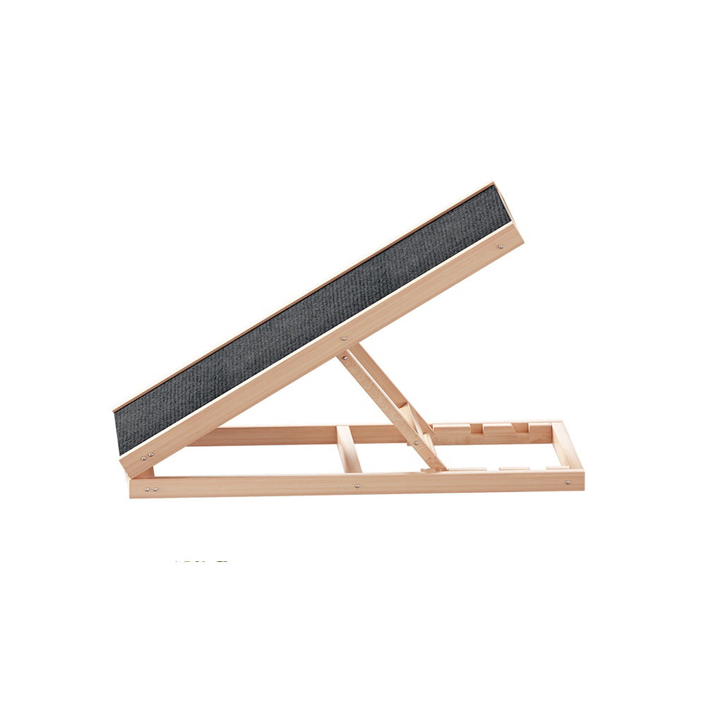 i.Pet Dog Ramp 70cm Adjustable Height Wooden Steps Stairs For Bed
