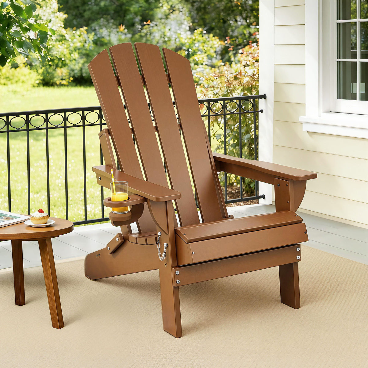 Gardeon Outdoor Chairs Folding Adirondack Beach Chair HDPE Sun Lounge Patio Furniture