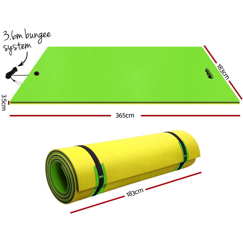 Weisshorn Floating Water Mat 3.5x1.8m Foam Pad Swimming Pool Island