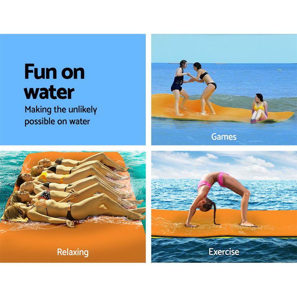 Weisshorn Floating Water Mat 5.5x1.8m Foam Pad Swimming Pool Island