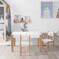 Keezi 3PCS Kids Table and Chairs Set Storage Toys Play Activity Desk