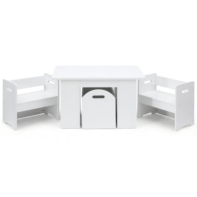 Keezi 3-Piece Kids Table and Chairs Set with Storage Box
