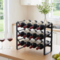 Artiss 3 Tier Stackable Metal Wine Rack, 12 Bottles