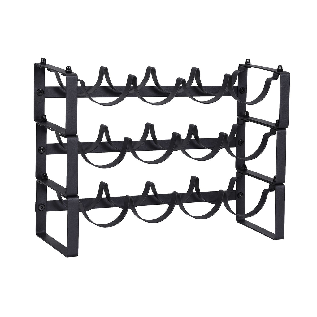 Artiss 3 Tier Stackable Metal Wine Rack, 12 Bottles