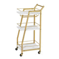 Artiss 3 Tier Marble Effect Bar Cart, 41 cm