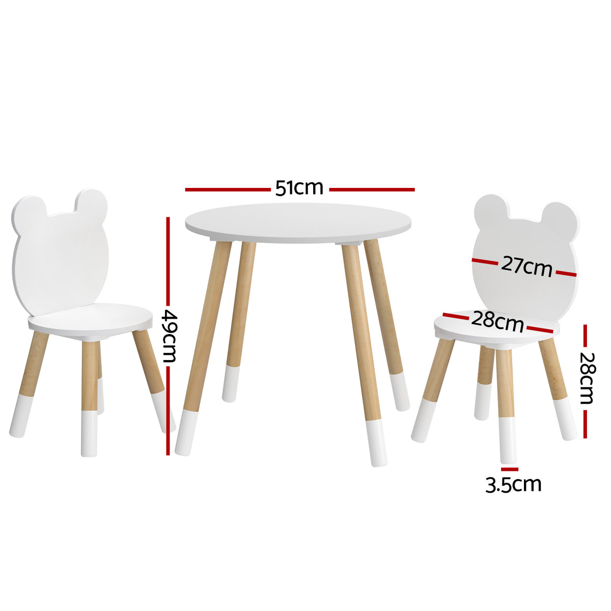 Keezi Kids Table and 2 Chairs Set