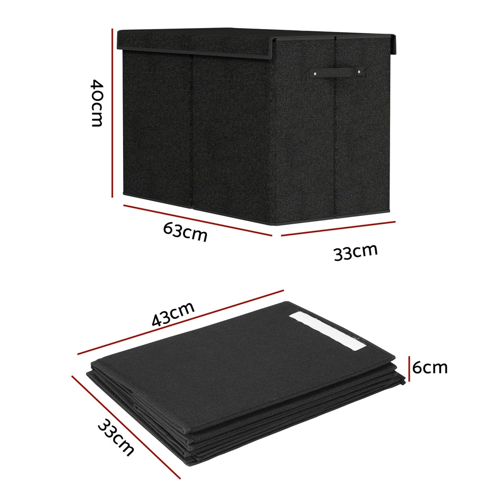 Keezi Collapsible Toy Storage Box with Flip-Top Lid, 83 L
