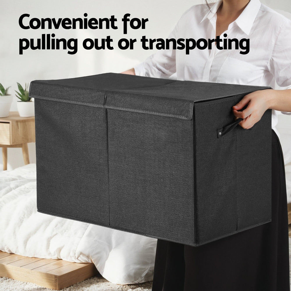 Keezi Collapsible Toy Storage Box with Flip-Top Lid, 83 L