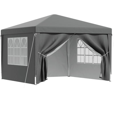 Instahut 3x3m Pop Up Gazebo, Adjustable Height, Grey