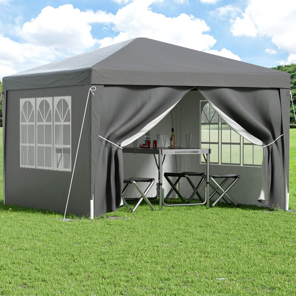 Instahut Gazebo 3x3 Pop Up Marquee Folding Tent Wedding Gazebos Camping Outdoor Shade