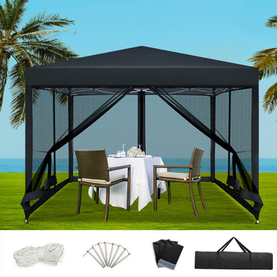 Instahut 3x3m Pop Up Gazebo Marquee, Black