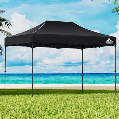 Instahut 4.5x3m Pop Up Gazebo, 500D Oxford, Black