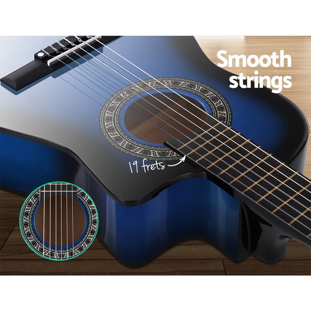 Alpha 34 Inch Classical Guitar with Carry Bag and Picks
