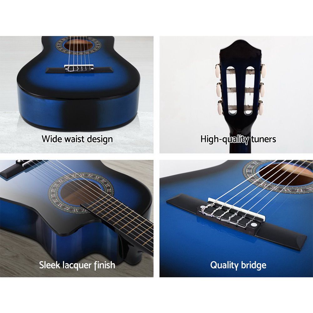 Alpha 34 Inch Classical Guitar with Carry Bag and Picks