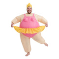Inflatable Costume Funny Fat Suit Fancy Dress Adult Party Outfit Pink