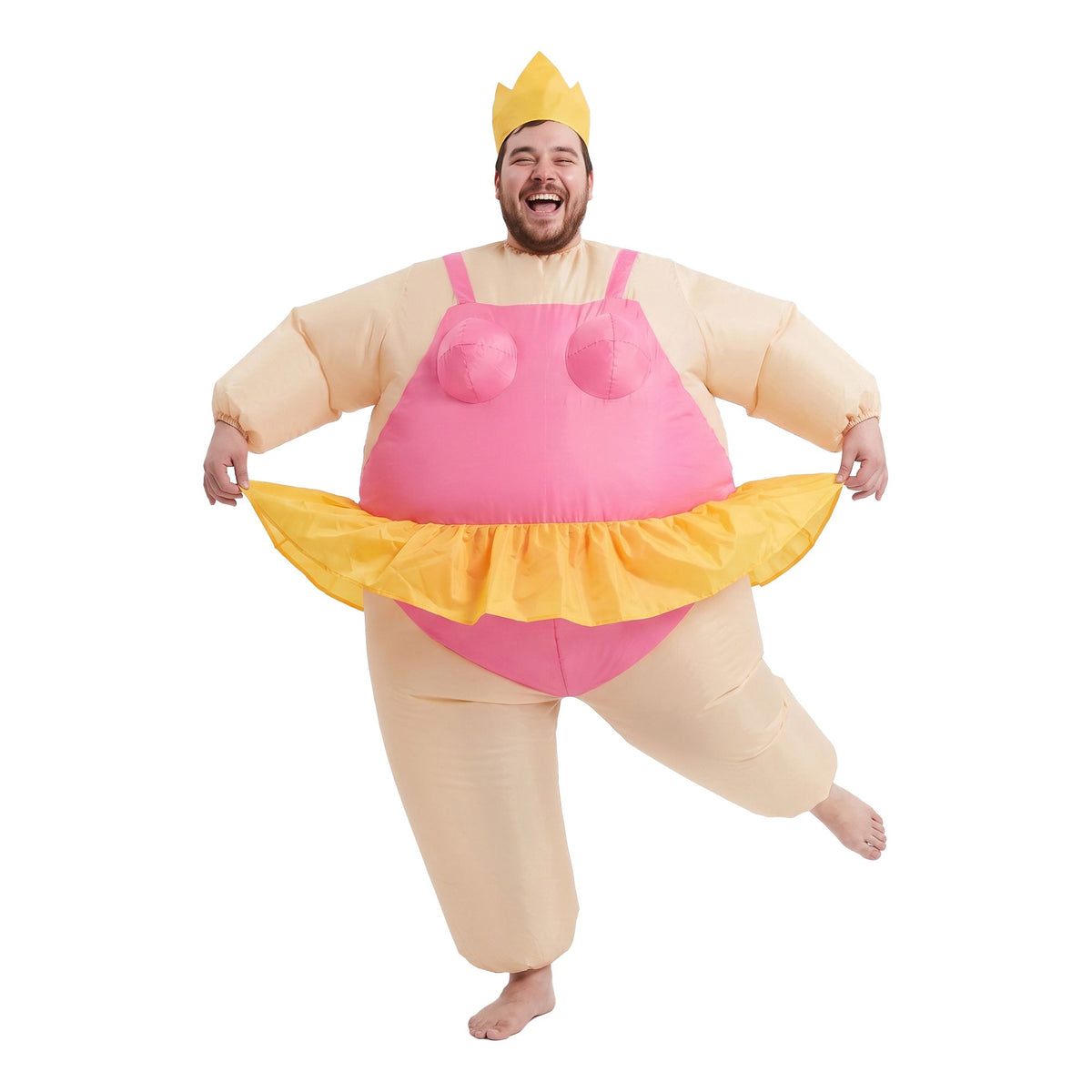 Inflatable Costume Funny Fat Suit Fancy Dress Adult Party Outfit Pink