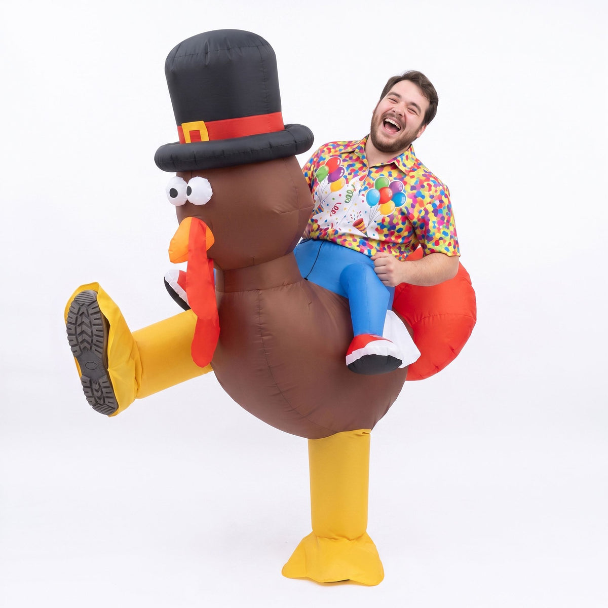 Inflatable Costume Ride On Turkey Fancy Dress Funny Party Outfit