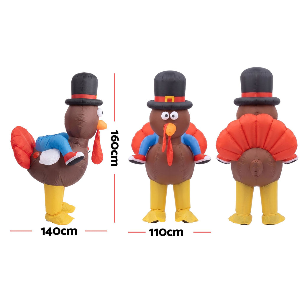 Inflatable Costume Ride On Turkey Fancy Dress Funny Party Outfit