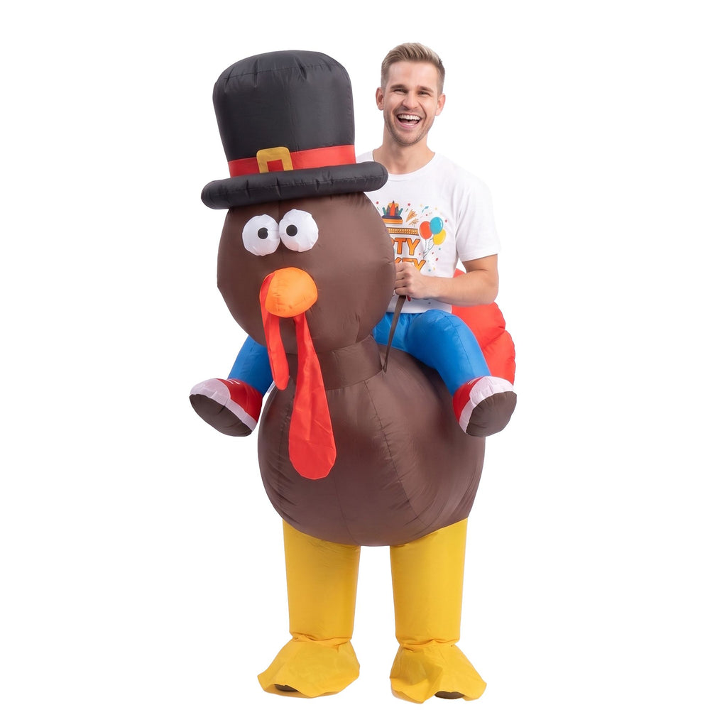 Inflatable Costume Ride On Turkey Fancy Dress Funny Party Outfit