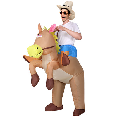Inflatable Cowboy Costume Adult Suit Blow Up Party Fancy Dress