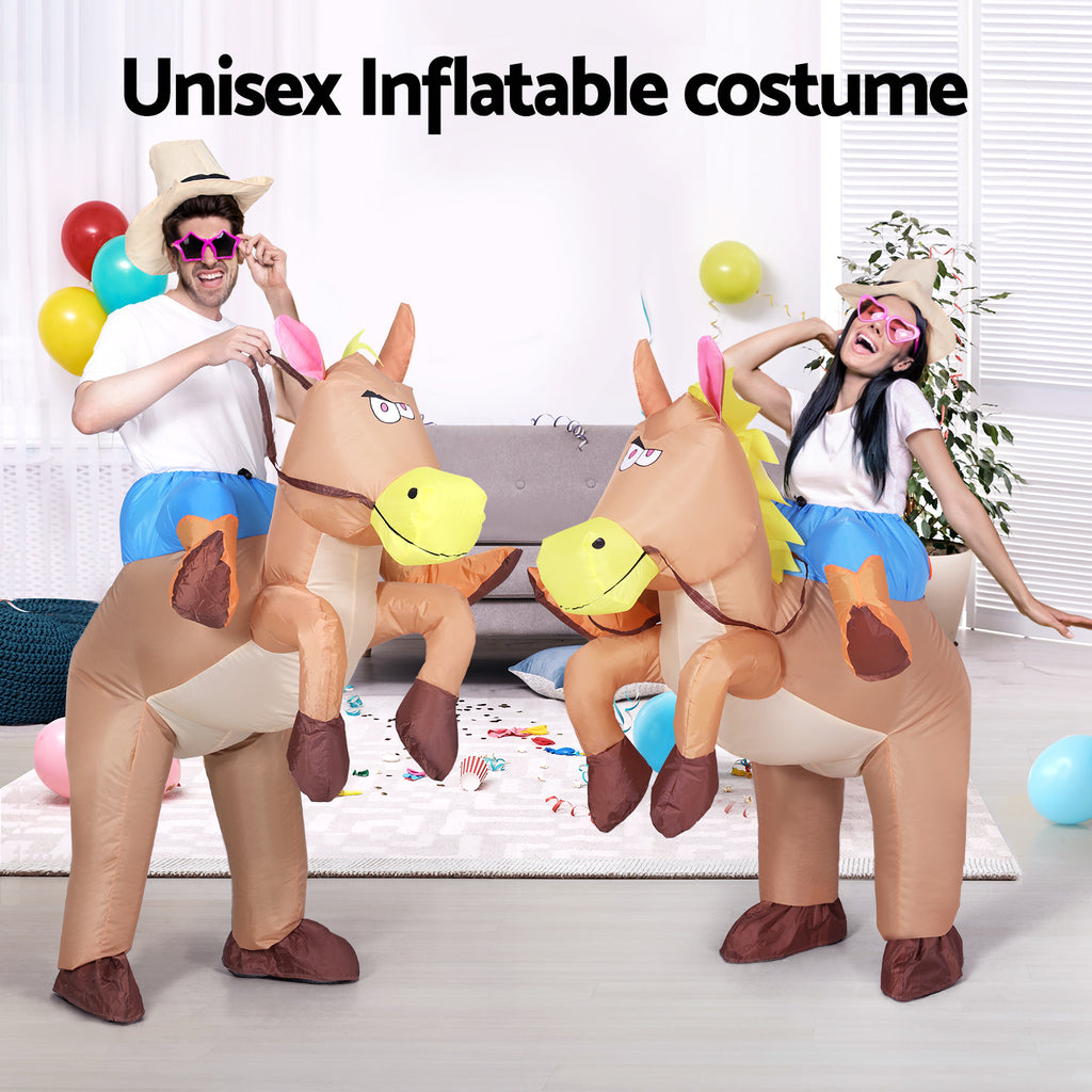 Inflatable Cowboy Costume Adult Suit Blow Up Party Fancy Dress