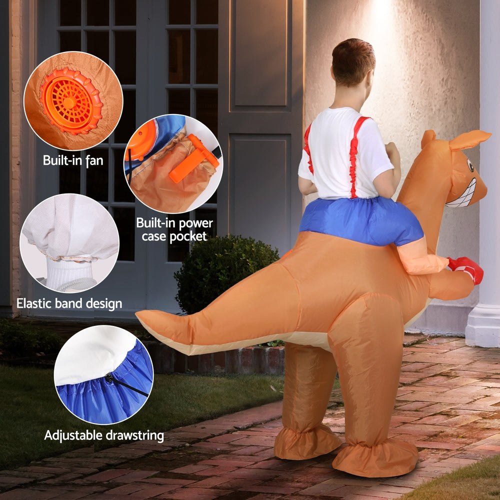 Inflatable Kangaroo Costume Adult Suit Blow Up Party Fancy Dress