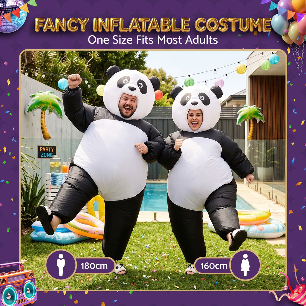 Inflatable Costume Panda Suit Fancy Dress Adult Party Outfit Black