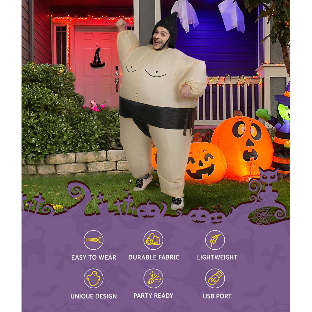Inflatable Sumo Costume Adult Suit Blow Up Party Fancy Dress