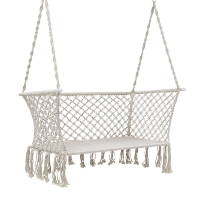 Gardeon 2 Person Hammock Chair, Cream