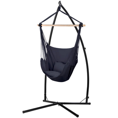 Gardeon Hammock Chair with Stand, Grey