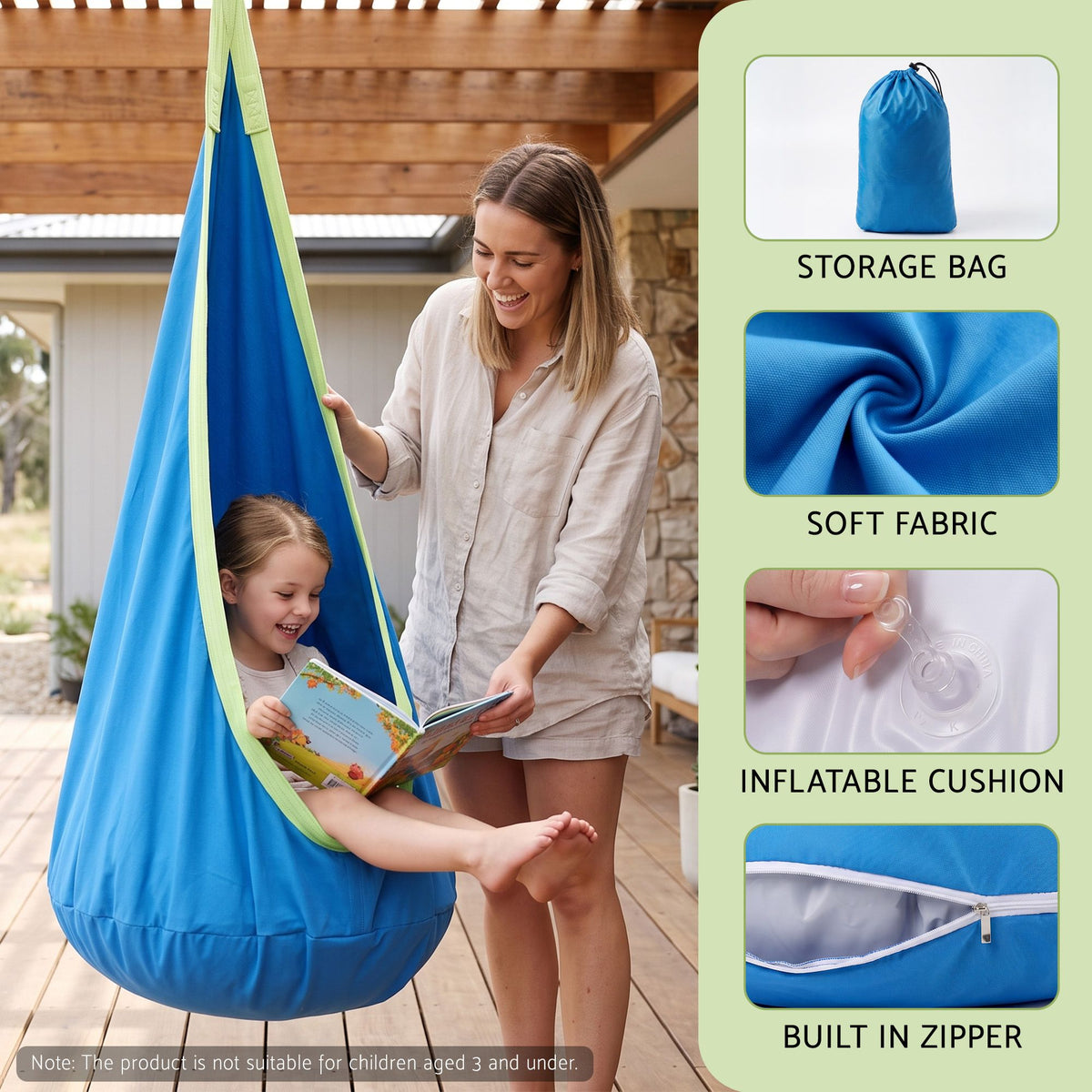 Gardeon Kids Hammock Chair Camping 70cmx150cm