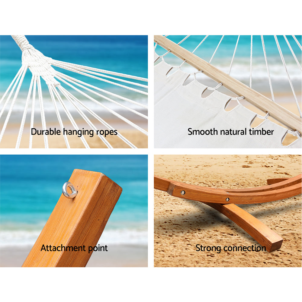 Gardeon Hammock Bed Outdoor Camping Garden Timber Hammock