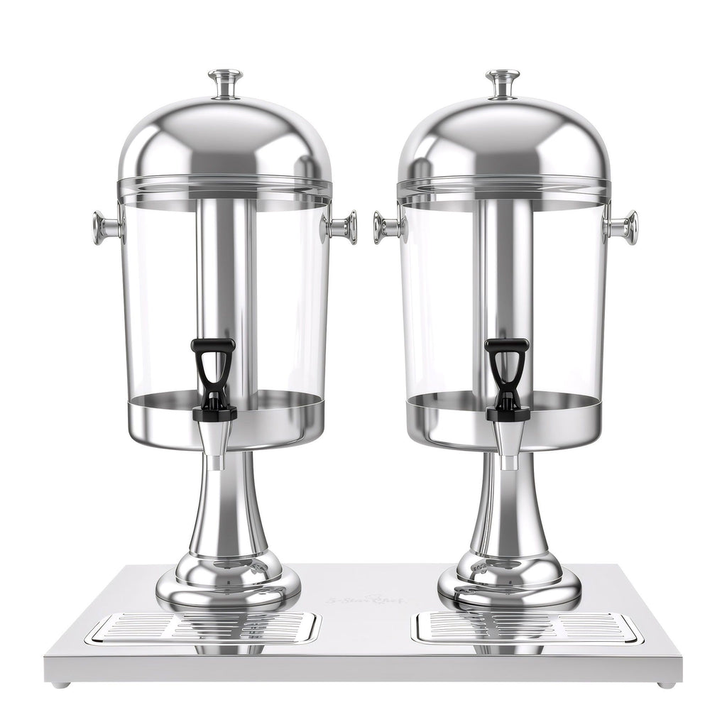 5-Star Chef 16L Dual Tank Juice Dispenser Drink Beverage Server Ice