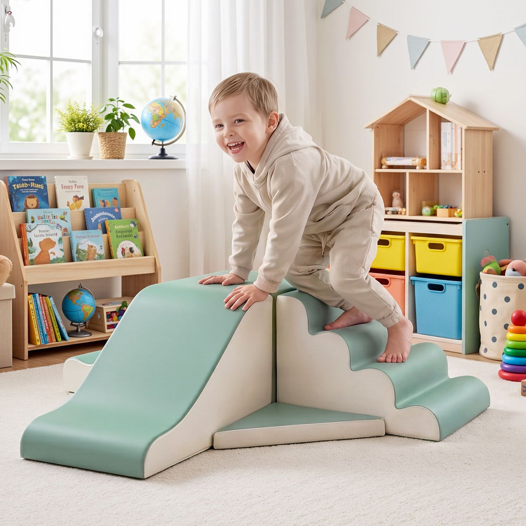 Keezi Kids Climbing Blocks 4-Piece Foam Toddler Playset Soft Indoor